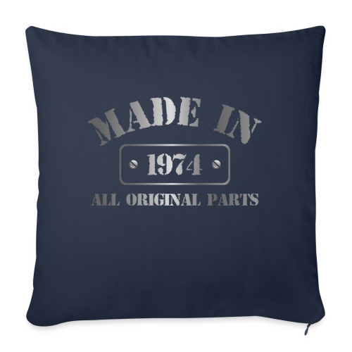 Made in 1974 - Throw Pillow Cover 17.5” x 17.5”