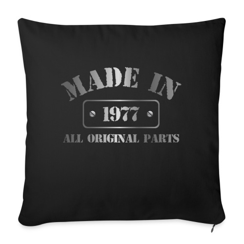 Made in 1977 - Throw Pillow Cover 17.5” x 17.5”