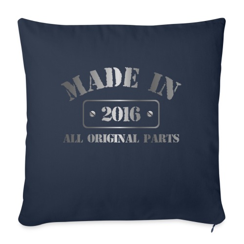 Made in 2016 - Throw Pillow Cover 17.5” x 17.5”