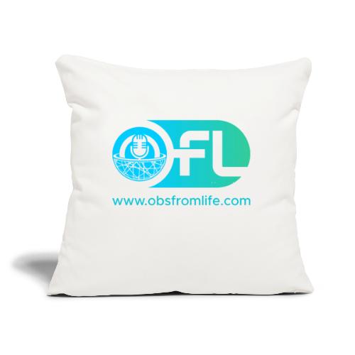 Observations from Life Logo with Web Address - Throw Pillow Cover 17.5” x 17.5”