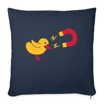 Logo chick magnet womanizer - Throw Pillow Cover 17.5” x 17.5” - navy - Front