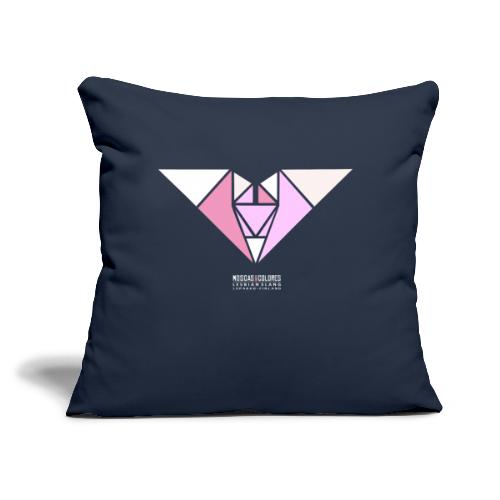 Lepakko. Lesbian Slang: Finland. White. - Throw Pillow Cover 17.5” x 17.5”