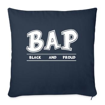 Black And Proud - Throw Pillow Cover 17.5” x 17.5” - navy - Front