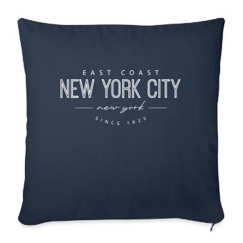 Ny City - Throw Pillow Cover 17.5” x 17.5” - navy - Front