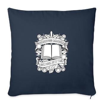 Scrapbooking Preserving Memories One Page at Time - Throw Pillow Cover 17.5” x 17.5” - navy - Front