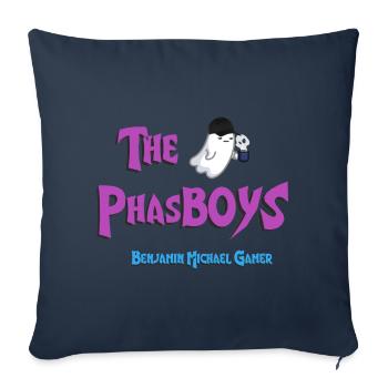Benjamin Michael Gamer- Ghost - The PhasBOYS - Throw Pillow Cover 17.5” x 17.5” - navy - Front