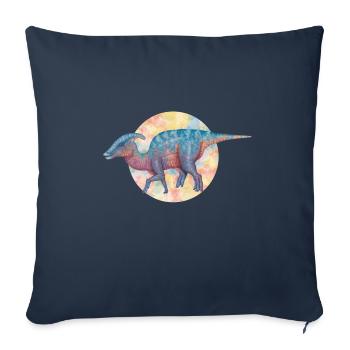 Duck Billed Dinosaur - Throw Pillow Cover 17.5” x 17.5” - navy - Front