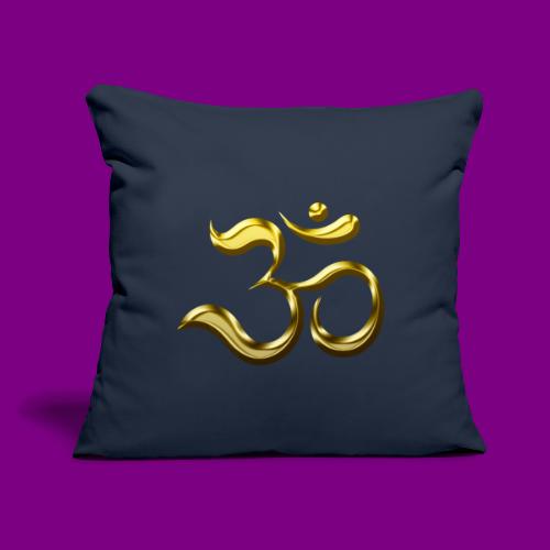 OM - Sacred Sounds - Gold - Throw Pillow Cover 17.5” x 17.5”