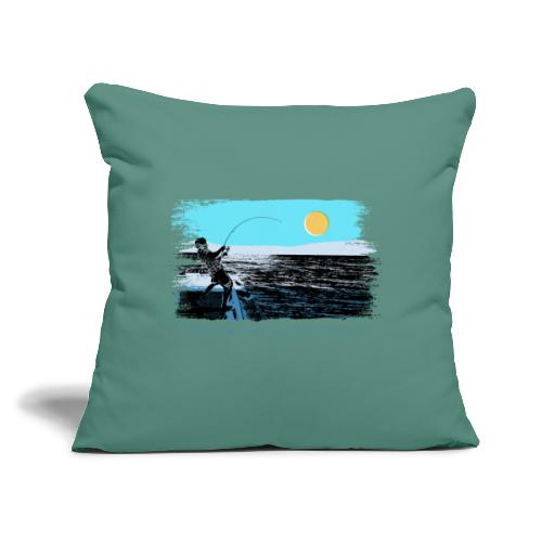Offshore Fishing Charleston - Throw Pillow Cover 17.5” x 17.5”