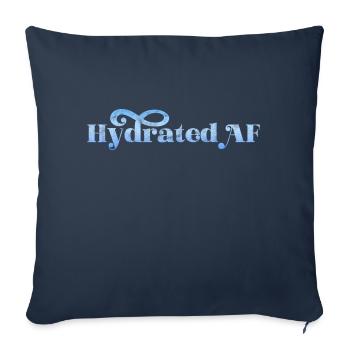 Weightlifting Hydrated Af - Throw Pillow Cover 17.5” x 17.5” - navy - Front