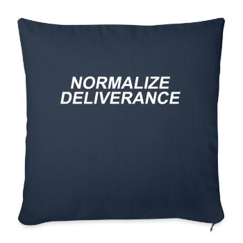 Normalize Deliverance - Throw Pillow Cover 17.5” x 17.5” - navy - Front