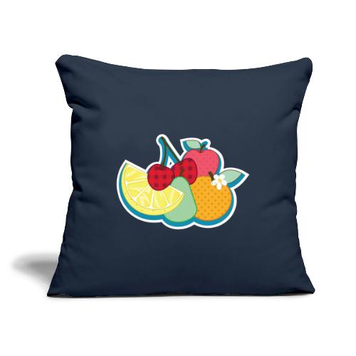 Playful Patterned Fruit Mix - Throw Pillow Cover 17.5” x 17.5”