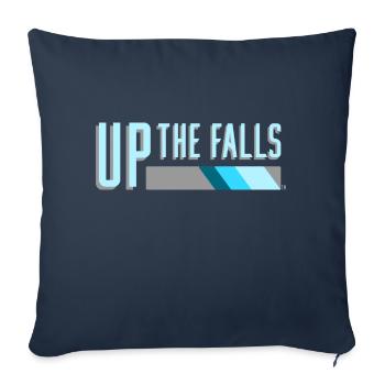 UpTheFalls - Throw Pillow Cover 17.5” x 17.5” - navy - Front