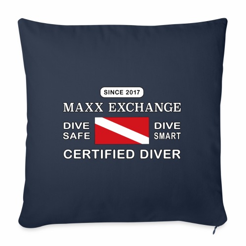 Maxx Exchange Certified Diver Wetsuit Snorkel. - Throw Pillow Cover 17.5” x 17.5”