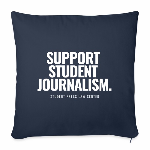 Support Student Journalism (White) - Throw Pillow Cover 17.5” x 17.5”