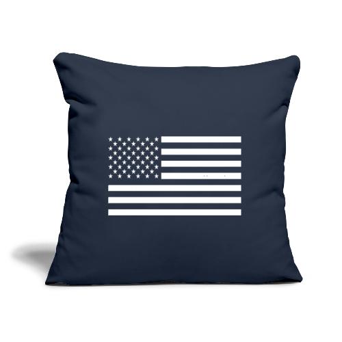 USA American Flag - Throw Pillow Cover 17.5” x 17.5”