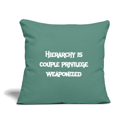 Hierarchy Is Couple Privilege Weaponized - Throw Pillow Cover 17.5” x 17.5”