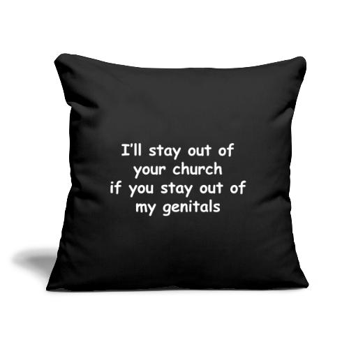 Church - Genitals - Throw Pillow Cover 17.5” x 17.5”
