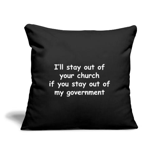 Church - Government - Throw Pillow Cover 17.5” x 17.5”