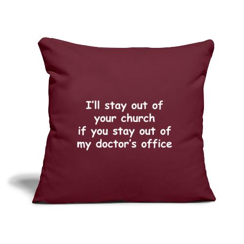 Church - Doctor - Throw Pillow Cover 17.5” x 17.5”