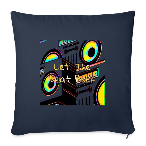 Let The Beat Rock design - Throw Pillow Cover 17.5” x 17.5”