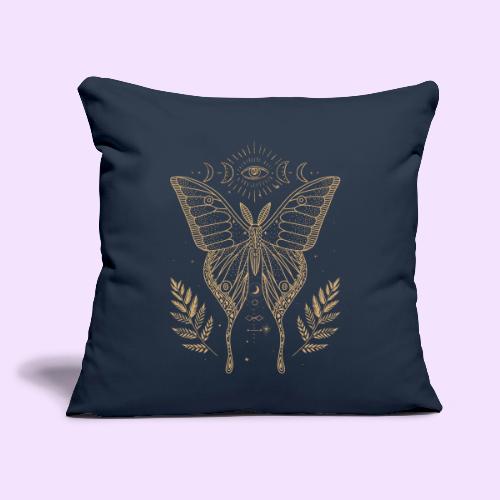Third Eye Butterfly - Moon Cycle Design - Throw Pillow Cover 17.5” x 17.5”