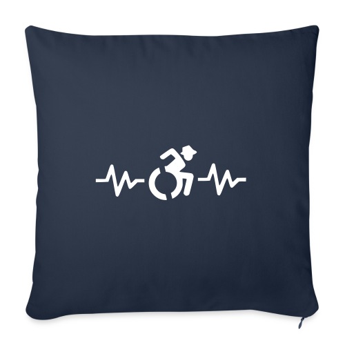 Wheelchair heartbeat, for wheelchair users # - Throw Pillow Cover 17.5” x 17.5”
