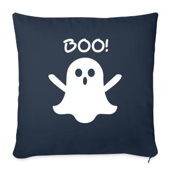 gost boo green - Throw Pillow Cover 17.5” x 17.5” - navy - Front