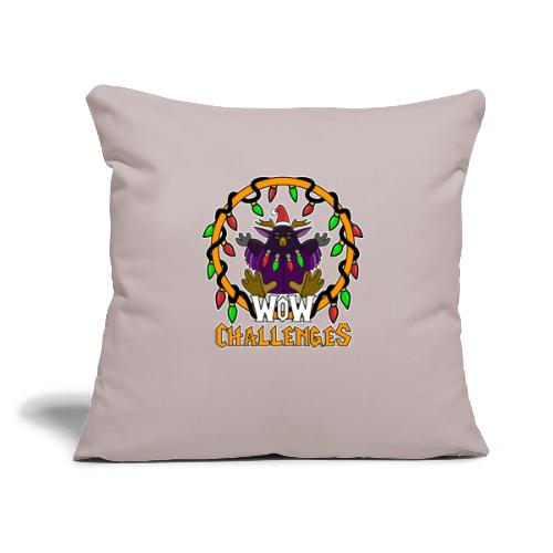 WoW Challenges Holiday Plushkin WHITE - Throw Pillow Cover 17.5” x 17.5”