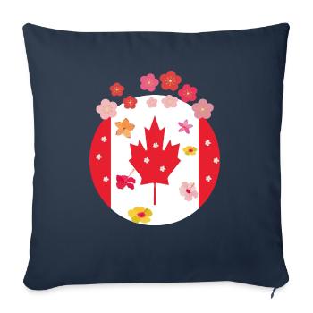 canada - Throw Pillow Cover 17.5” x 17.5” - navy - Front