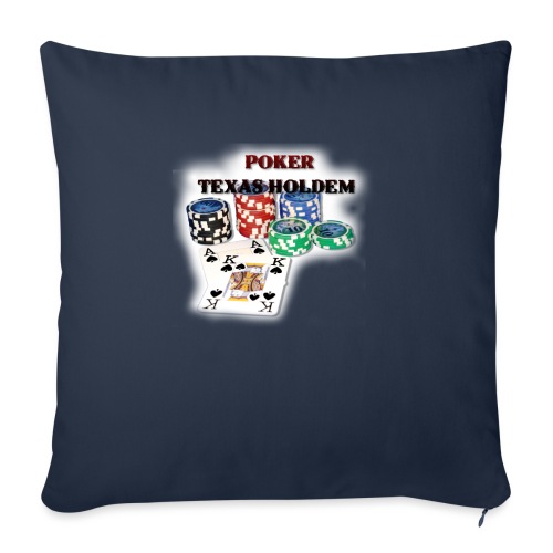 Poker Ace King3 - Throw Pillow Cover 17.5” x 17.5”