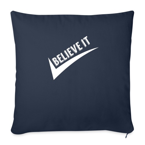 RCMP BELIEVE IT LOGO 2 WHITE - Throw Pillow Cover 17.5” x 17.5”