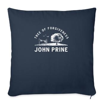 john prine 1 - Throw Pillow Cover 17.5” x 17.5” - navy - Front