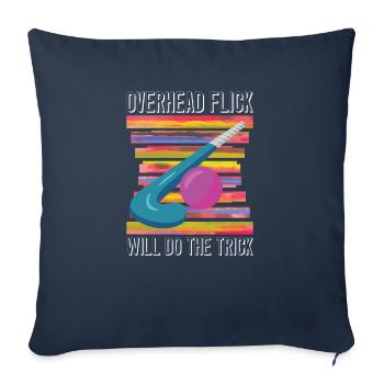 Field Hockey - Throw Pillow Cover 17.5” x 17.5” - navy - Front