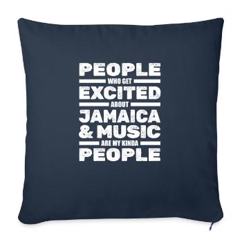 Reggae Rasta Rastafari - Housse de coussin décorative - marine - Devant