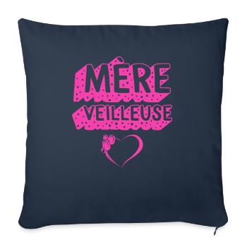Mere Veilleuse Veilleuse Maman maman choisie par - Throw Pillow Cover 17.5” x 17.5” - navy - Front