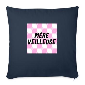 Mere Veilleuse Veilleuse Maman maman choisie par - Throw Pillow Cover 17.5” x 17.5” - navy - Front