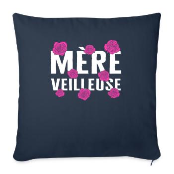 Mere Veilleuse Veilleuse Maman maman choisie par - Throw Pillow Cover 17.5” x 17.5” - navy - Front