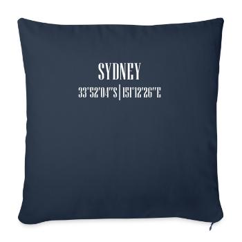 City Coordinates Sydney - Throw Pillow Cover 17.5” x 17.5” - navy - Front