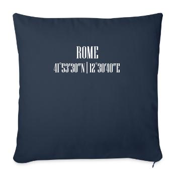 City Coordinates Rome - Throw Pillow Cover 17.5” x 17.5” - navy - Front