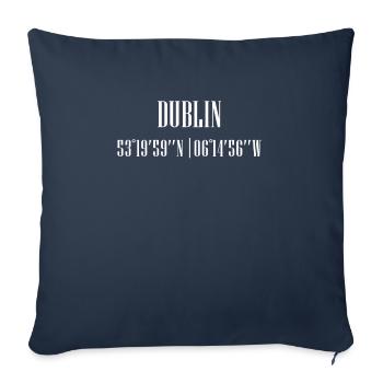 City Coordinates Dublin - Throw Pillow Cover 17.5” x 17.5” - navy - Front