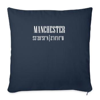 City Coordinates Manchester - Throw Pillow Cover 17.5” x 17.5” - navy - Front