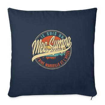 Je Suis Un Mec Sympa J'aime Marseille Et L'apéro - Throw Pillow Cover 17.5” x 17.5” - navy - Front