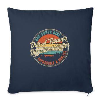 Une Super Kiné Dur À Trouver Difficile A Quitter - Throw Pillow Cover 17.5” x 17.5” - navy - Front