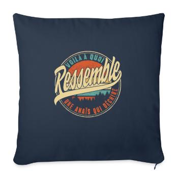 Voilà À Quoi Ressemble Une Anaïs Qui Déchire - Throw Pillow Cover 17.5” x 17.5” - navy - Front