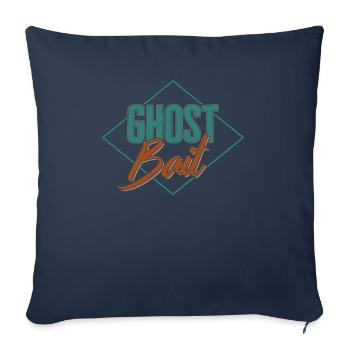 Halloween Shirt, Ghost Bait Tee, Gift For - Throw Pillow Cover 17.5” x 17.5” - navy - Front