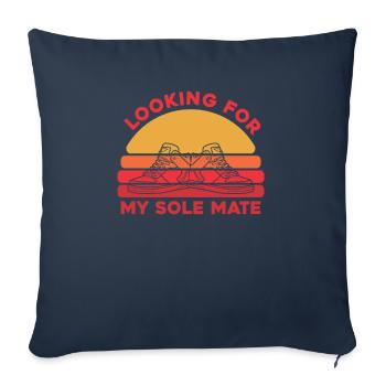 Sneaker Head - Throw Pillow Cover 17.5” x 17.5” - navy - Front