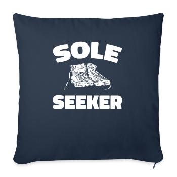 Sneaker Head - Throw Pillow Cover 17.5” x 17.5” - navy - Front