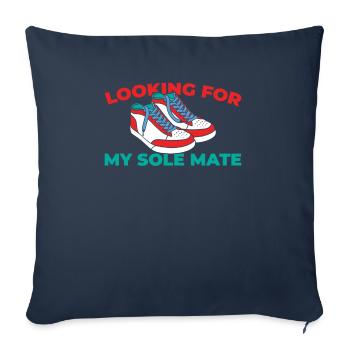 Sneaker Head - Throw Pillow Cover 17.5” x 17.5” - navy - Front