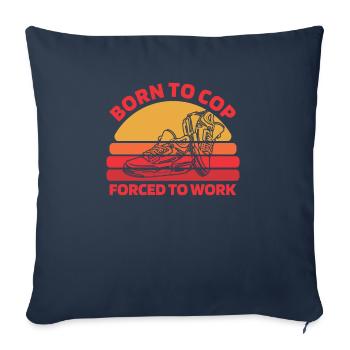 Sneaker Head - Throw Pillow Cover 17.5” x 17.5” - navy - Front